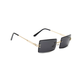 HautRim Series Rimless Rectangle Y2K Sunglasses For Men & Women Gold Black HautRim Series Rimless Rectangle Y2K Sunglasses For Men & Women Gold Black
