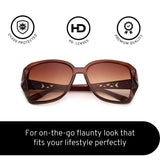 Royal Series Oval Oversized Sunglasses For Women - Brown Royal Series Oval Oversized Sunglasses For Women - Brown