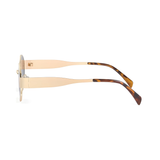 essntl Series Retro Oval Sunglasses For Women & Men - Gold Frame Brown Lenses essntl Series Retro Oval Sunglasses For Women & Men - Gold Frame Brown Lenses