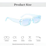Rectro Series Retro Rectangular Sunglasses - Crystal Blue Rectro Series Retro Rectangular Sunglasses - Crystal Blue