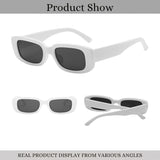 Rectro Series Retro Rectangular Sunglasses - White Rectro Series Retro Rectangular Sunglasses - White