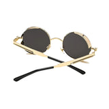 DISC Series Round Steampunk Sunglasses - Gold Black DISC Series Round Steampunk Sunglasses - Gold Black