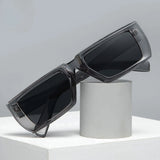 Futuristic Series Street Wear Y2K Rectangle Sunglasses - Slate Grey Futuristic Series Street Wear Y2K Rectangle Sunglasses - Slate Grey