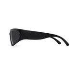 Futuristic Series Y2K Wraparound Sunglasses - Black Frame Grey Lenses Futuristic Series Y2K Wraparound Sunglasses - Black Frame Grey Lenses