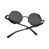 DISC Series Round Steampunk Sunglasses - Black DISC Series Round Steampunk Sunglasses - Black