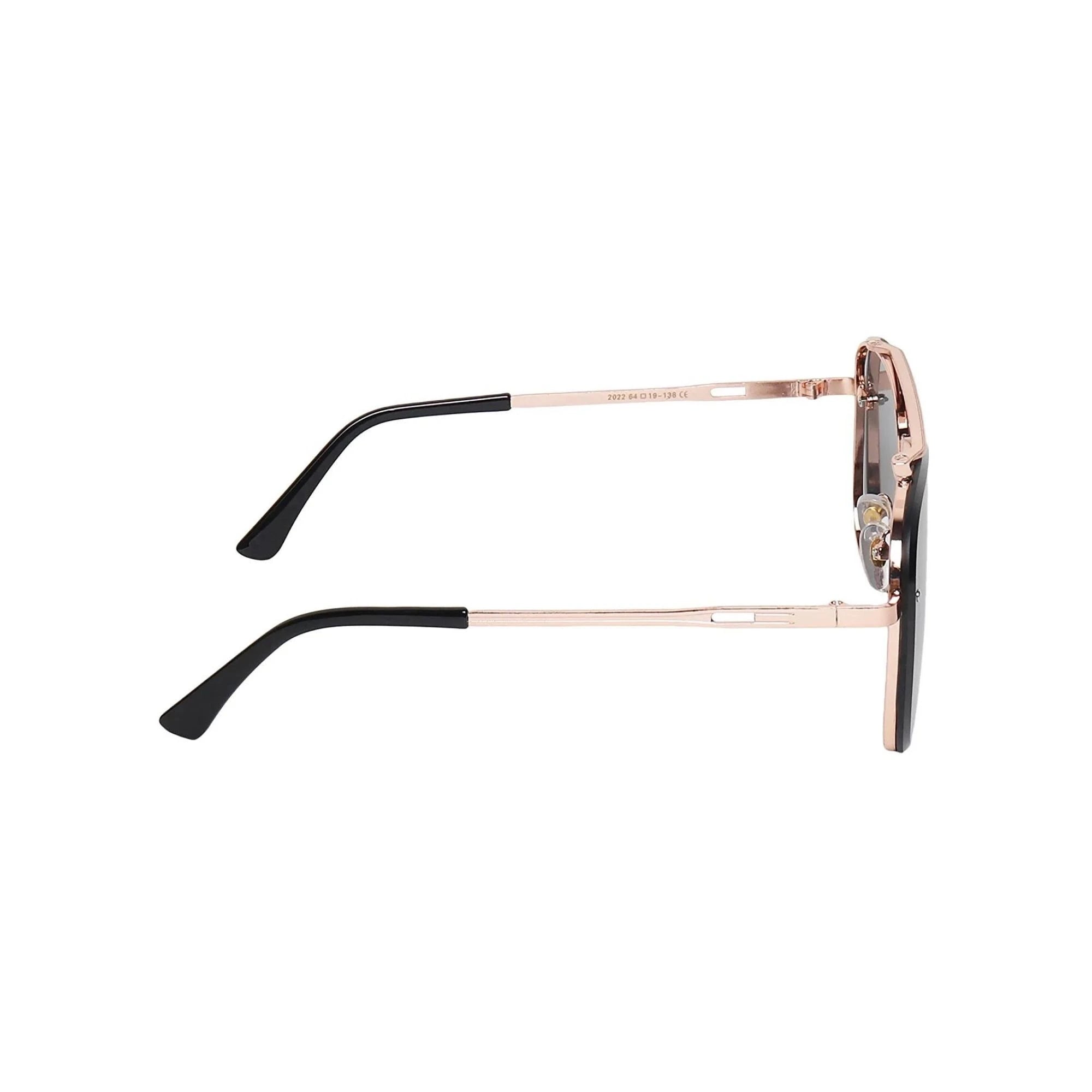 Bold Series Metal Frame Pilot Aviator Sunglasses - Gold Black Bold Series Metal Frame Pilot Aviator Sunglasses - Gold Black