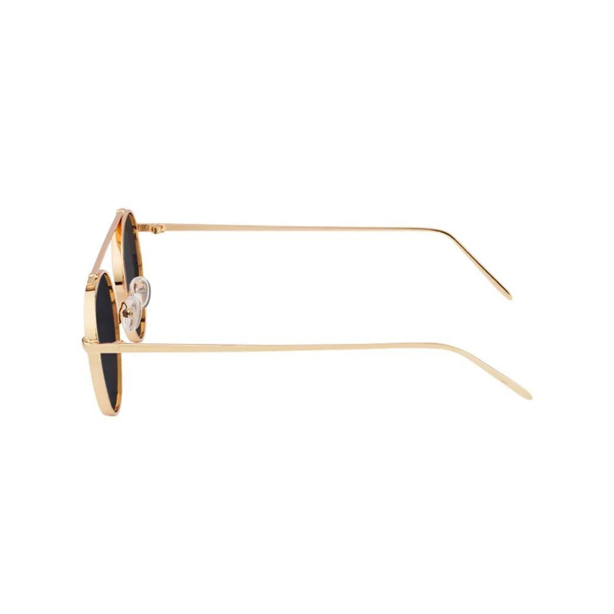 DISC Series Metal Frame Round Sunglasses - Gold Black DISC Series Metal Frame Round Sunglasses - Gold Black