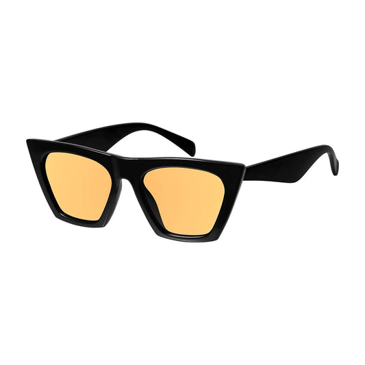 Flat Top Cateye Sunglasses For Women - Yellow