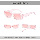 Rectro Series Retro Rectangular Sunglasses - Crystal Pink Rectro Series Retro Rectangular Sunglasses - Crystal Pink