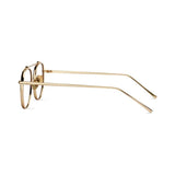 DISC Series Metal Frame Round Sunglasses - Gold Clear DISC Series Metal Frame Round Sunglasses - Gold Clear