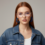 essntl series Retro Vintage 90s Oval Computer Glasses For Men & Women - Transparent essntl series Retro Vintage 90s Oval Computer Glasses For Men & Women - Transparent