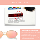 essntl Series Retro Oval Sunglasses For Women & Men - Gold Frame Pink Mirrored essntl Series Retro Oval Sunglasses For Women & Men - Gold Frame Pink Mirrored