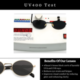 essntl Series Retro Oval Sunglasses For Men & Women - Golden Ash essntl Series Retro Oval Sunglasses For Men & Women - Golden Ash