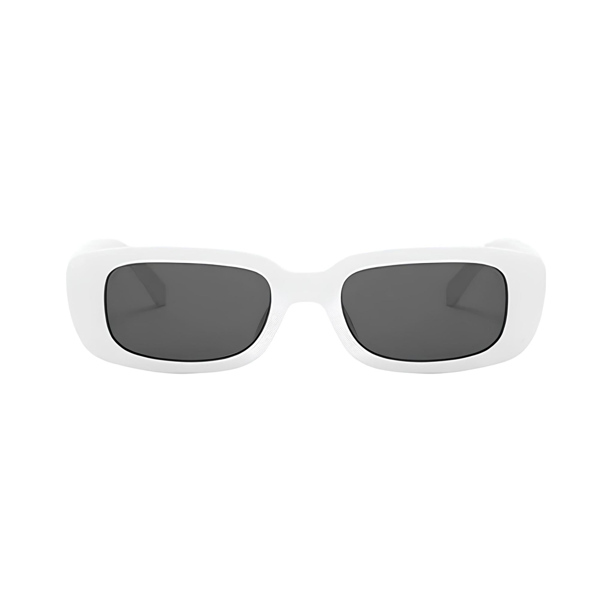 Rectro Series Retro Rectangular Sunglasses - White Rectro Series Retro Rectangular Sunglasses - White