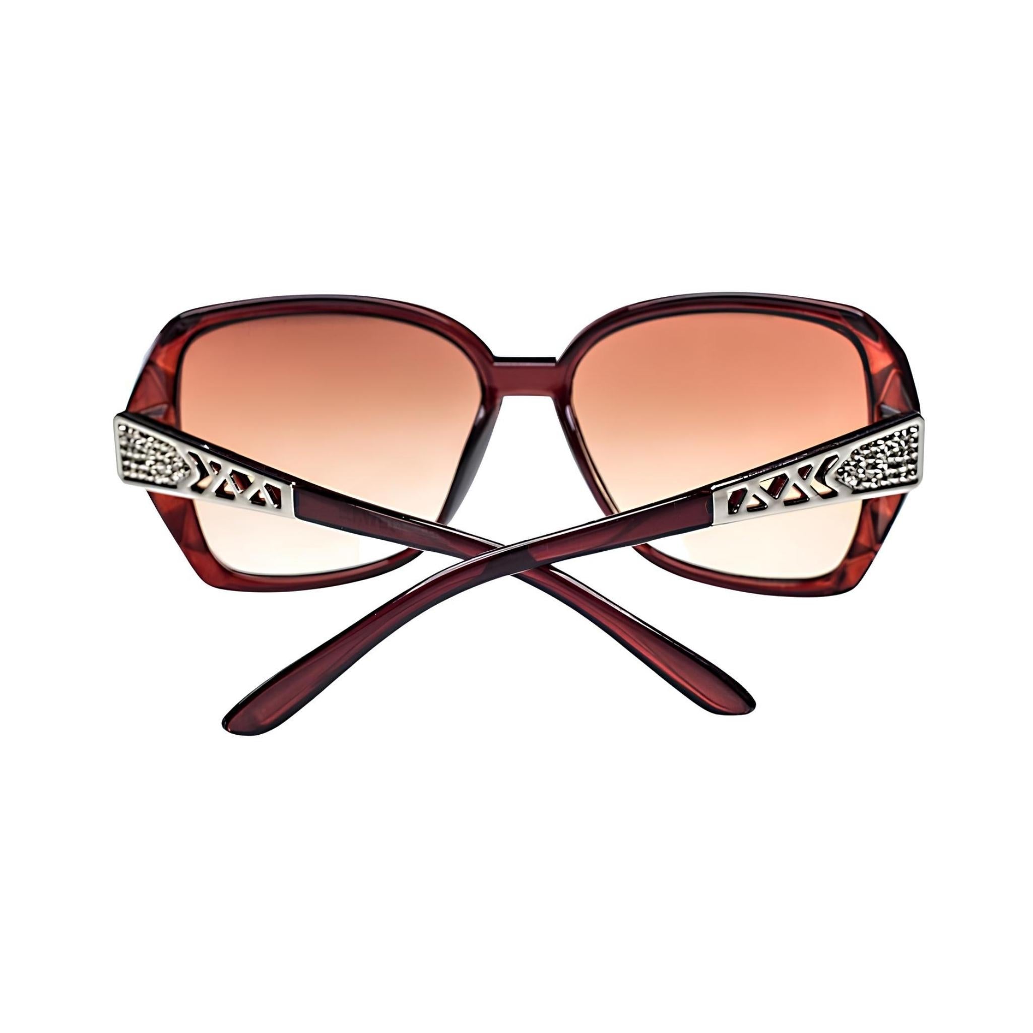 Royal Series Oval Oversized Sunglasses For Women - Brown Royal Series Oval Oversized Sunglasses For Women - Brown