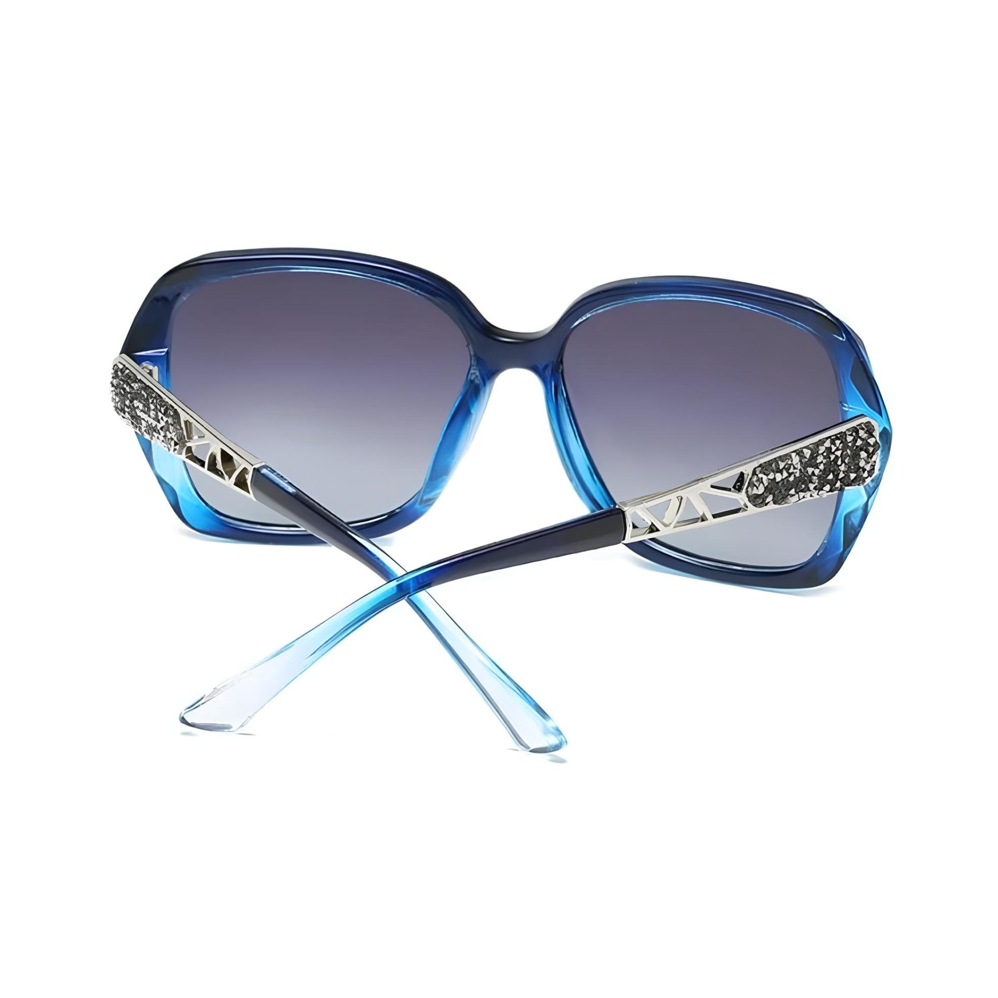 Royal Series Oval Oversized Sunglasses For Women - Blue Royal Series Oval Oversized Sunglasses For Women - Blue