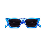 Flat Top Cateye Sunglasses For Women - Blue Flat Top Cateye Sunglasses For Women - Blue