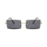 HautRim Series Rimless Rectangle Y2K Sunglasses For Men & Women Gold Black HautRim Series Rimless Rectangle Y2K Sunglasses For Men & Women Gold Black