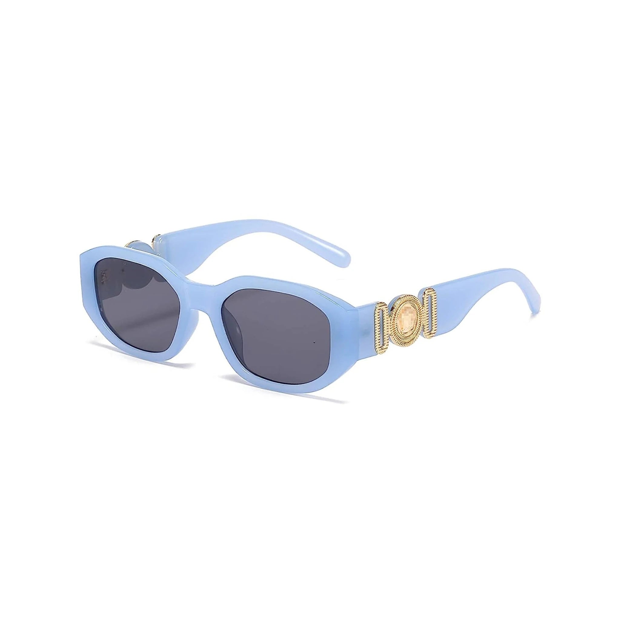 HexaBella Hexagon Irregular Sunglasses - Blue