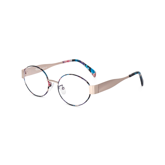 essntl Series Retro Oval Blue Light Blocking Computer Glasses | Floral Edit
