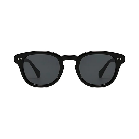 Dotted Series Panto Vintage Sunglasses for Men & Women - Black