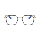 Etched Square Eyeglasses for Men & Women - Gold Black