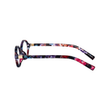 essntl series Retro Vintage 90s Oval Computer Glasses For Women - Floral Print