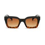 Dotted Series 3 Dots Square Sunglasses - Black Demi Brown