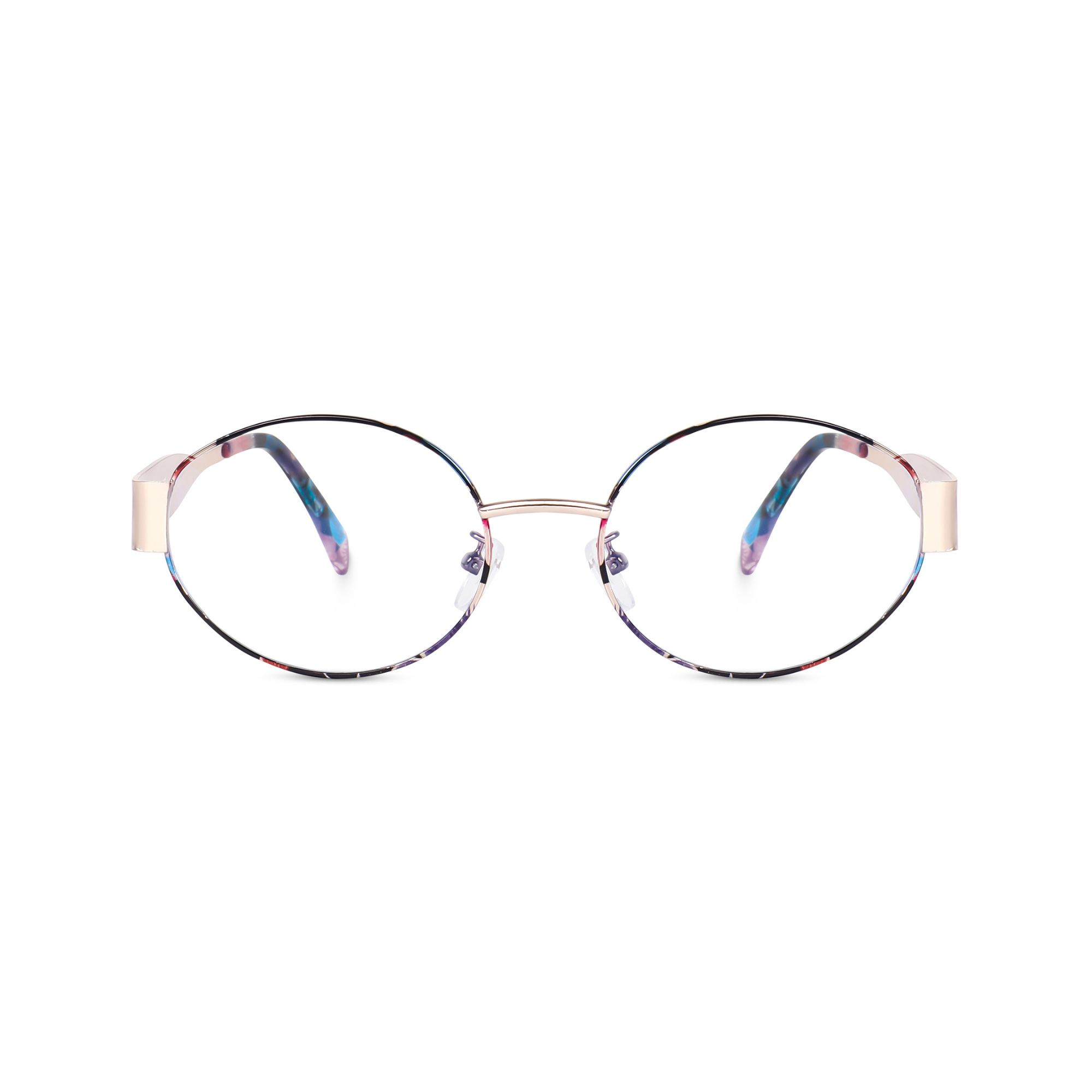 essntl Series Retro Oval Blue Light Blocking Computer Glasses | Floral Edit
