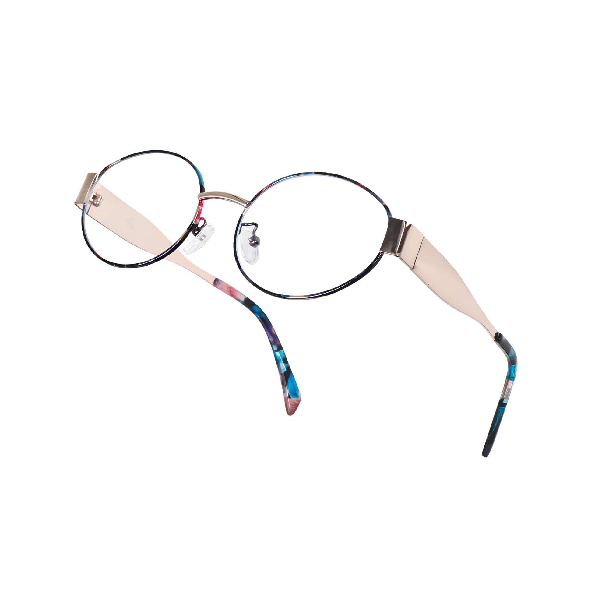 essntl Series Retro Oval Blue Light Blocking Computer Glasses | Floral Edit