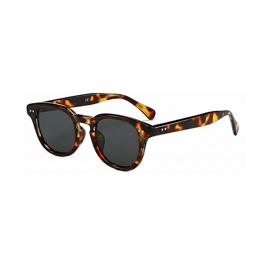 Dotted Series Panto Vintage Sunglasses for Men & Women - Demi Grey