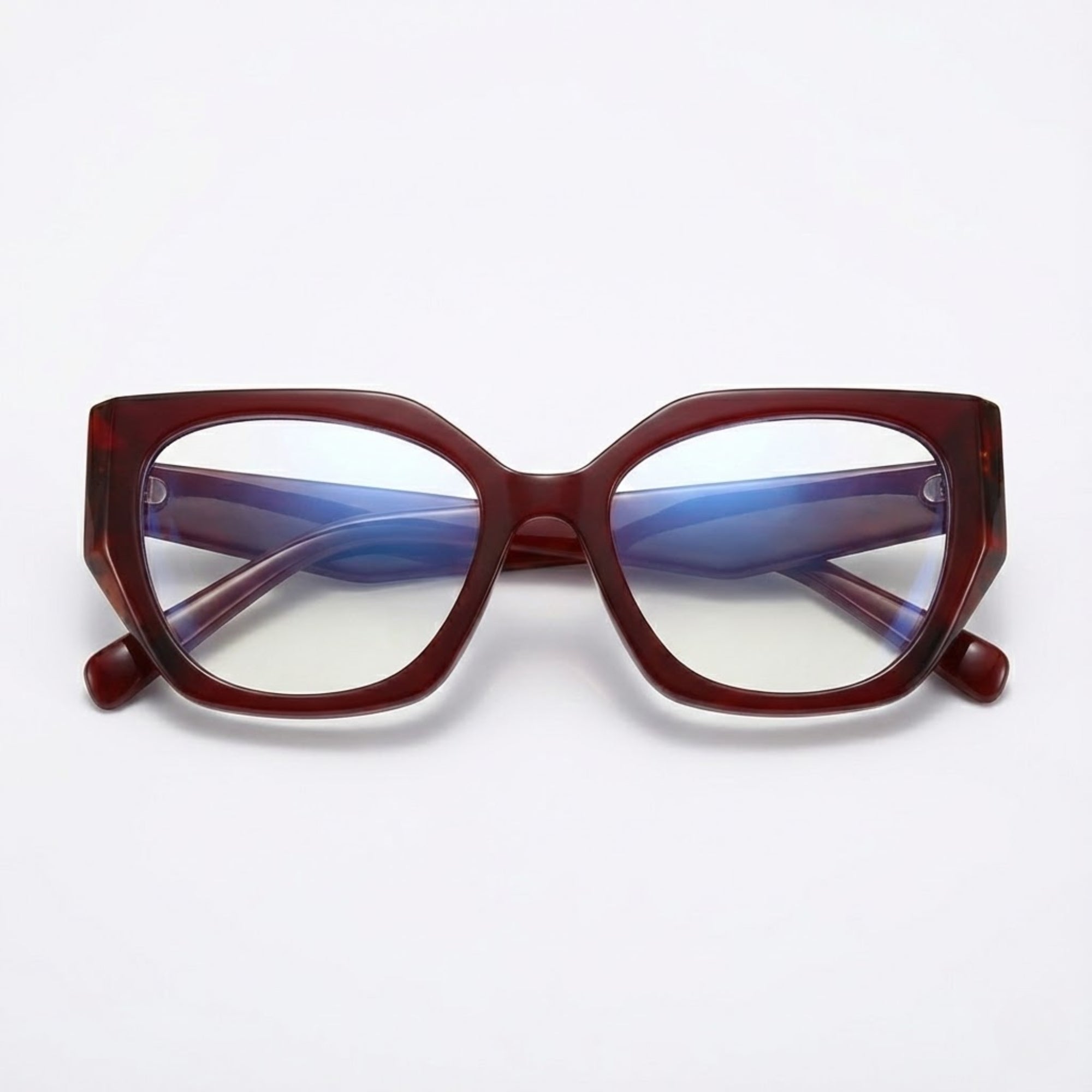 Diva Cateye Oversized Computer Glasses - Bordeaux
