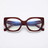 Diva Cateye Oversized Computer Glasses - Bordeaux