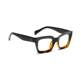 Dotted Series 3 Dots Square Blue Light Blocking Eyeglasses - Black Demi