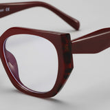 Diva Cateye Oversized Computer Glasses - Bordeaux