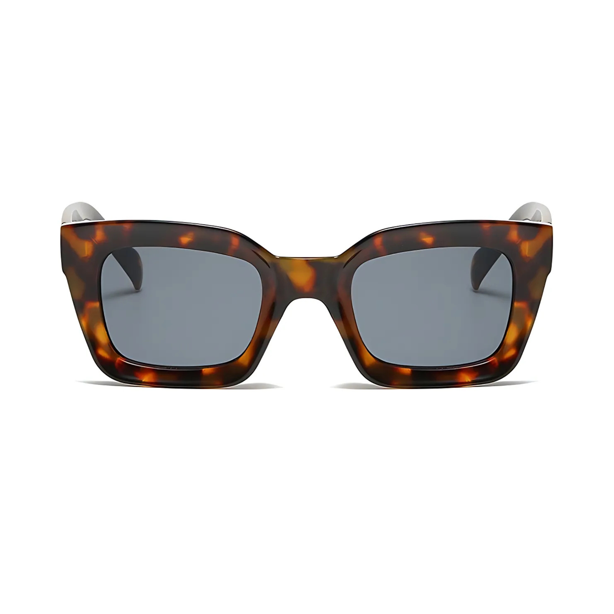 Dotted Series 3 Dots Square Sunglasses - Demi Grey