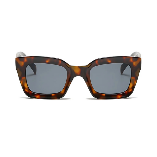 Dotted Series 3 Dots Square Sunglasses - Demi Grey