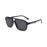 Klassic Series Rectangle Polarized & UV Protected Sunglasses Matte Black Frame & Grey Lenses
