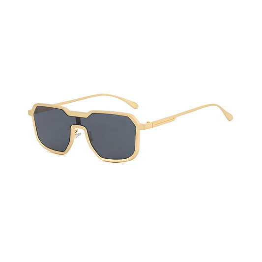 Monster Series Square Irregular Sunglasses For Men & Women - Golden Ash