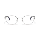 essntl Series Retro Oval Computer Glasses For Men & Women - Silver