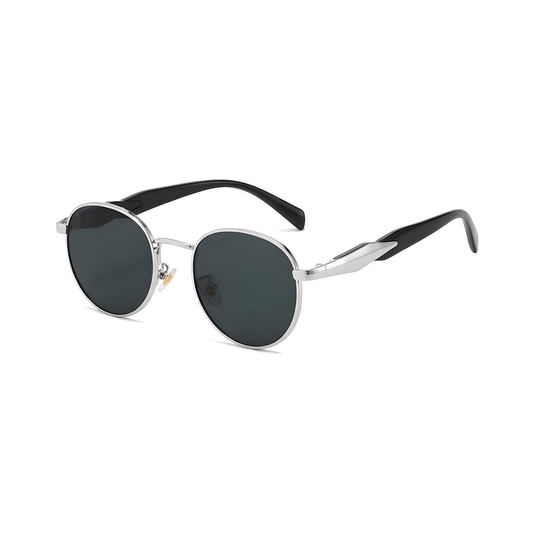 Halo Round Sunglasses - Silver Ash
