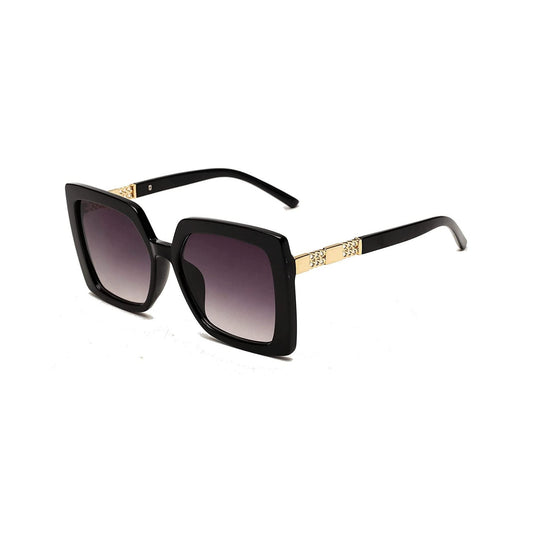 Royal Series Oversized Square Sunglasses For Women - Black