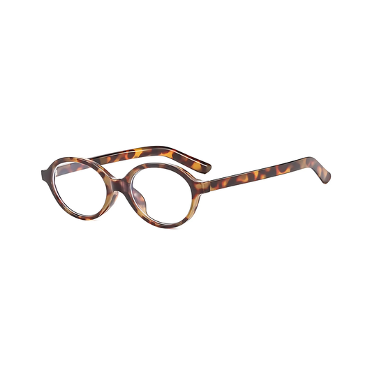 Melisa 90s Oval Computer Glasses For Men & Women - Demi Clear