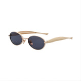 Aurelia Oval Unisex Sunglasses - Golden Ash