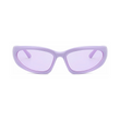 Futuristic Series Y2K Wraparound Sunglasses - Matte Purple Frame Purple Lenses