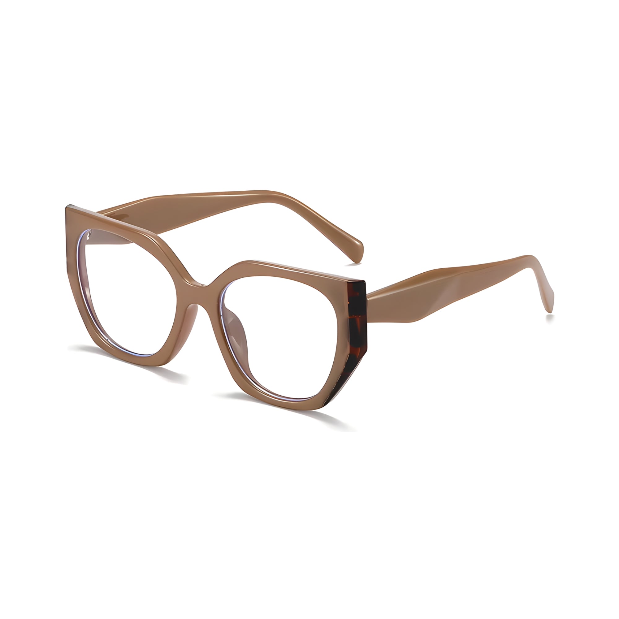 Diva Cateye Oversized Computer Glasses - Latte
