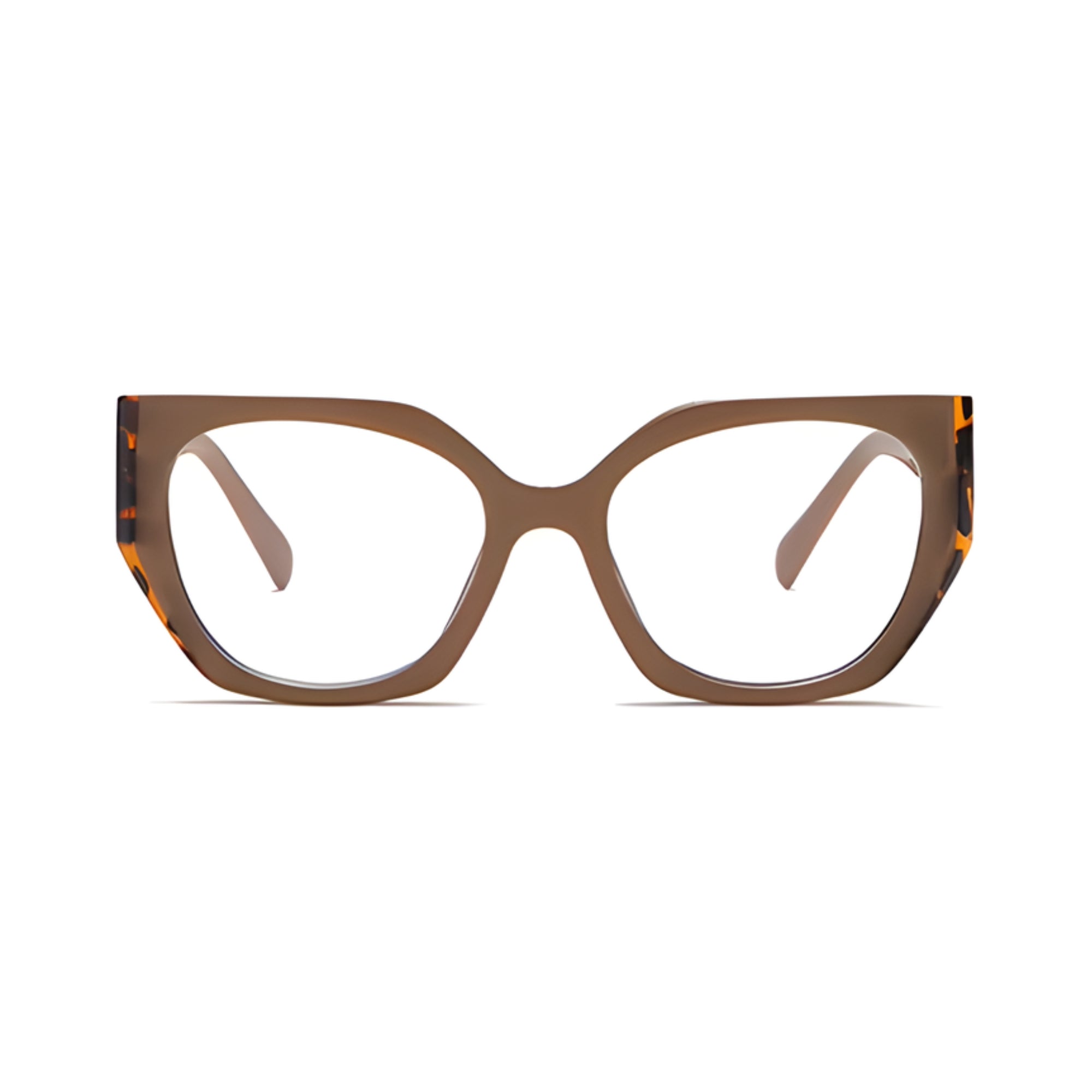 Diva Cateye Oversized Computer Glasses - Latte