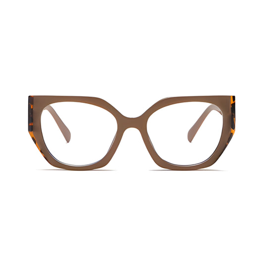 Diva Cateye Oversized Computer Glasses - Latte