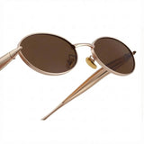 Aurelia Oval Unisex Sunglasses - Golden Tea