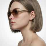 Aurelio Aviator Sunglasses - Gold Mocha